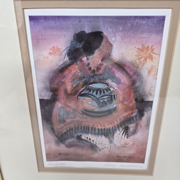 Marigold By Anna Hawthorne Reproduction Native American Tribal Clothing Pottery - Picture 4 of 14